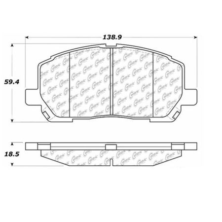 Centric Parts CTEK Ceramic Brake Pads, 103.08840 103.08840